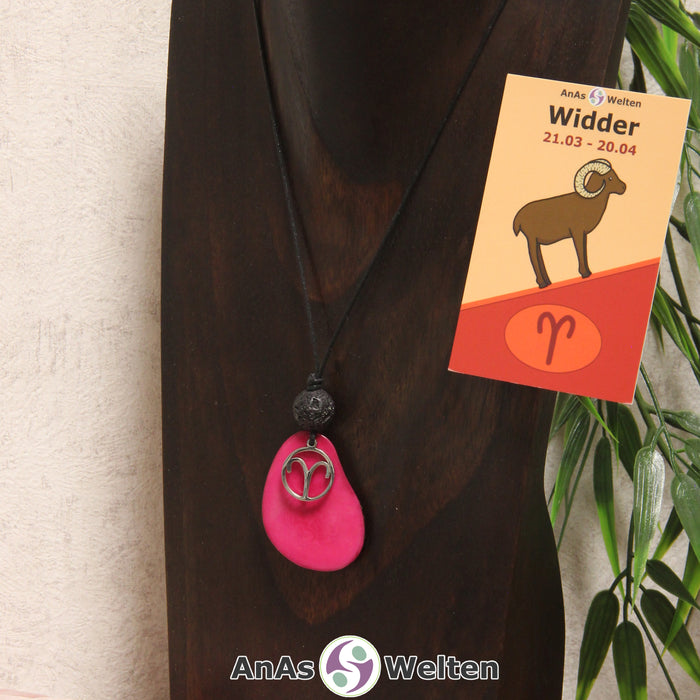 Tagua-Nuss Sternzeichen Kette Widder